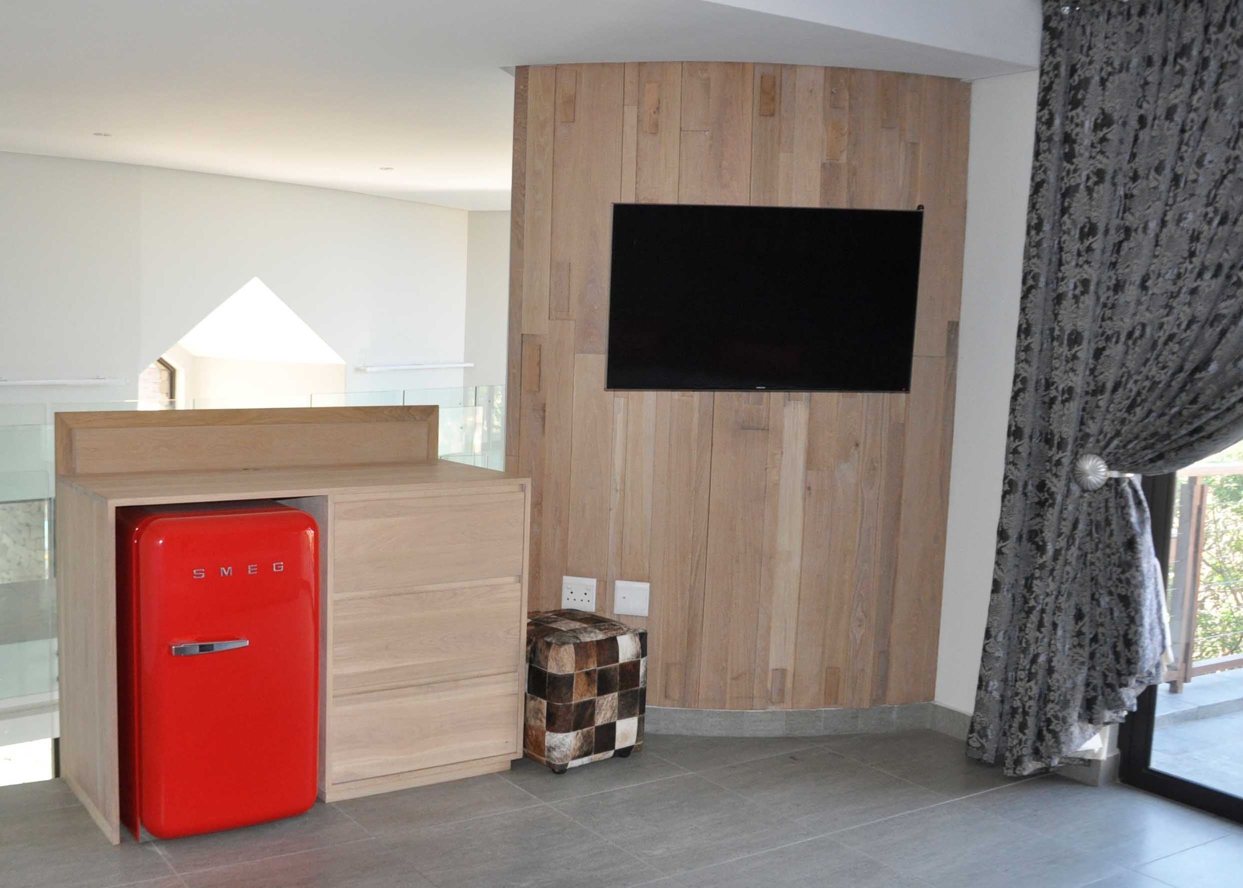 Woodworks and curtains
